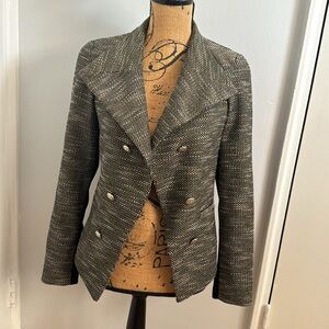 Guess Black & Gold Tweed Blazer